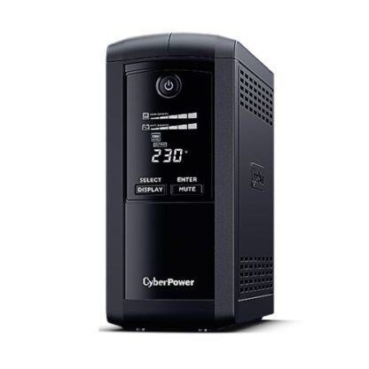 02042024660b5c3ab06be CyberPower Value Pro 1000VA Line Interactive Tower UPS, 550W, LCD Display, 6x IEC, AVR Energy Saving, 1Gbps Ethernet - Black Antler