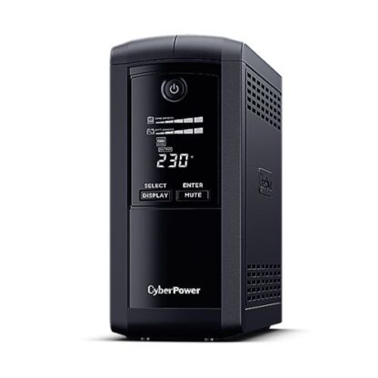 02042024660b5c3c06116 CyberPower Value Pro 700VA Line Interactive Tower UPS, 390W, LCD Display, 6x IEC, AVR Energy Saving, 1Gbps Ethernet - Black Antler