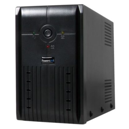 02042024660b5c3c72a44 Powercool 650VA Smart UPS, 390W, LCD Display, 2x UK Plug, 2x RJ45, USB - Black Antler