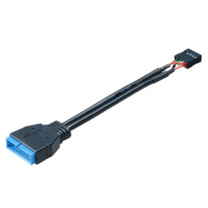 02042024660b5c40b05e6 Akasa USB 3.0 to USB 2.0 Adapter Cable, USB 3.0 19-pin male to USB 2.0 internal 9-pin, 10cm - Black Antler
