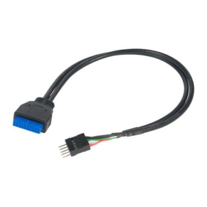02042024660b5c41285b3 Akasa USB 3.0 to USB 2.0 Adapter Cable, USB 3.0 19-pin male to USB 2.0 internal 9-pin, 30cm - Black Antler
