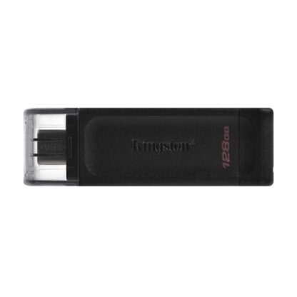 02042024660b5e9a1cbe6 Kingston 128GB DataTraveler 70 USB 3.2 Gen1 Type-C Memory Pen, Cap - Black Antler