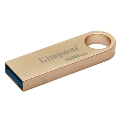 02042024660b5fba9f2f3 Kingston 128GB DataTraveler SE9 G3 Memory Pen, USB 3.2 Gen1 Type-A, Metal Gold Casing - Black Antler