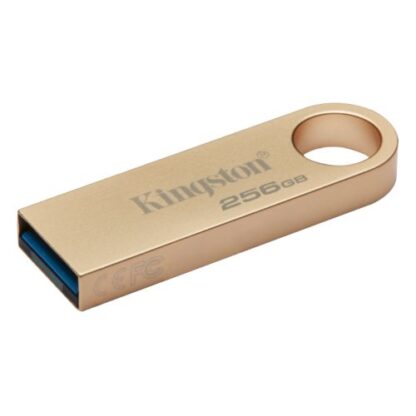 02042024660b5fbc03d1f Kingston 256GB DataTraveler SE9 G3 Memory Pen, USB 3.2 Gen1 Type-A, Metal Gold Casing - Black Antler