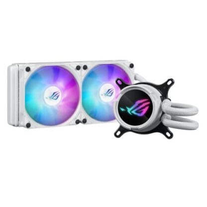 12042024661900db79d50 Asus ROG STRIX LC III 240 ARGB White Liquid CPU Cooler, 240mm, 7th Gen v2 Asetek Pump, ARGB Fans, Rotatable Water Block - Black Antler