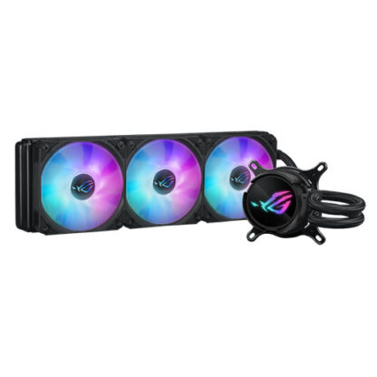 12042024661900dc16a13 Asus ROG STRIX LC III 360 ARGB Liquid CPU Cooler, 360mm, 7th Gen v2 Asetek Pump, ARGB Fans, Rotatable Water Block - Black Antler