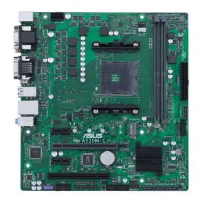 1204202466190c207a918 Asus PRO A520M-C II/CSM - Corporate Stable Model, AMD A520, AM4, Micro ATX, 2 DDR4, VGA, DVI, HDMI, DP, 1x M.2 - Black Antler