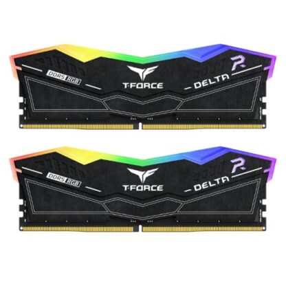 16042024661e7e13f0138 Team T-Force Delta RGB 32GB Kit (2 x 16GB), DDR5, 6000MHz (PC5-48000), CL38, ECC, XMP 3.0, PMIC, DIMM Memory, Black - Black Antler