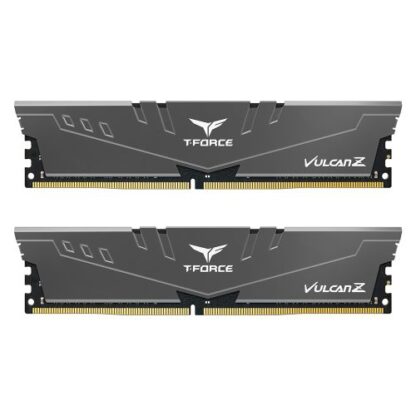 16042024661e7e161403e Team T-Force Vulcan Z 16GB Kit (2 x 8GB), DDR4, 3200MHz (PC4-25600), CL16, XMP 2.0, DIMM Memory, Grey - Black Antler