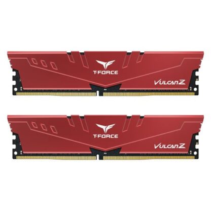 16042024661e7e16981dd Team T-Force Vulcan Z 16GB Kit (2 x 8GB), DDR4, 3200MHz (PC4-25600), CL16, XMP 2.0, DIMM Memory, Red - Black Antler