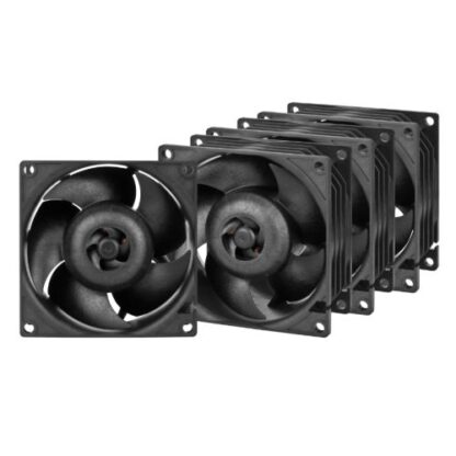26042024662be2db12e3c Arctic S8038-7K 8cm PWM Server Fans (4 Pack), Continuous Operation, Dual Ball Bearing, 500-7000 RPM - Black Antler