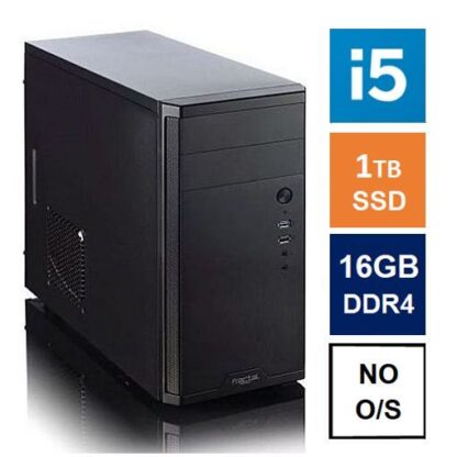 030520246634f9a48409f Spire MATX Tower PC, Fractal Core 1100 Case, i5-12400, 16GB 3200MHz, 1TB SSD, Bequiet 550W, No Optical, KB & Mouse, No Operating System - Black Antler