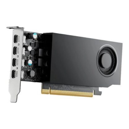 160520246645fa157001a PNY RTXA1000 Professional Graphics Card, 8GB DDR6, 4 miniDP 1.4, 2304 CUDA Cores, Low Profile (Bracket Included), OEM (Brown Box) - Black Antler
