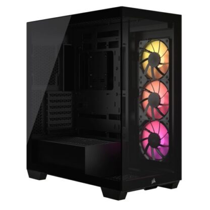 050620246660387c8c952 Corsair 3500X ARGB Gaming Case w/ Glass Side & Front, E-ATX, 3x ARGB Fans, USB-C, Asus BTF Compatible, Black - Black Antler