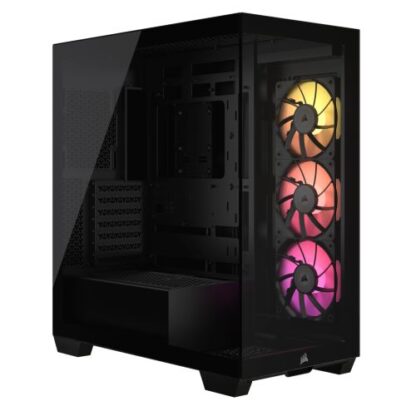 05062024666039237d710 Corsair iCUE LINK 3500X RGB Gaming Case w/ Glass Side & Front, E-ATX, 3x RGB Fans & iCUE LINK Hub, USB-C, Asus BTF Compatible, Black - Black Antler