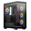 Vida Solus Black ARGB Gaming Case w/ Glass Side & Front, ATX, 4x ARGB Fans, 6-Port PWM ARGB Hub, USB-C