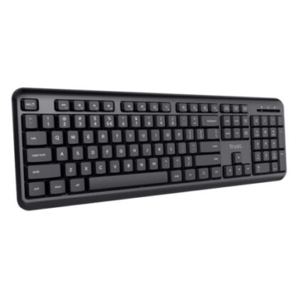 02072024668462aee59a6 Trust TK-350 Wireless Membrane Keyboard, Spill-Proof, Silent Keys, Media Keys, Black - Black Antler