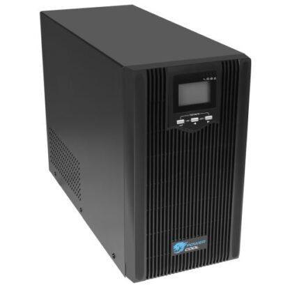 08072024668c3a2fcbe3d Powercool 3000VA Smart UPS, 2400W, LCD Display, 2x UK Plug, 2x RJ45, 3 x IEC, USB - Black Antler