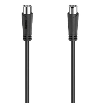 3107202466aa29ad22626 Hama Antenna Cable, Coax Male to Coax Female, 90dB, 1.5 Metre - Black Antler