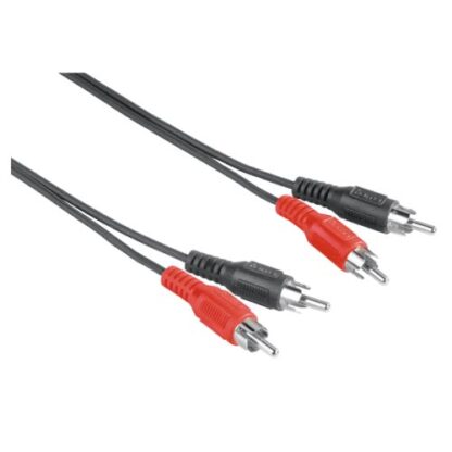 3107202466aa29b8e08b6 Hama 2x RCA Plugs to 2x RCA Plugs, 1.5 Metre - Black Antler