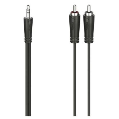 3107202466aa29f665710 Hama 3.5mm Jack Plug to 2x RCA Plugs, 5 Metre - Black Antler