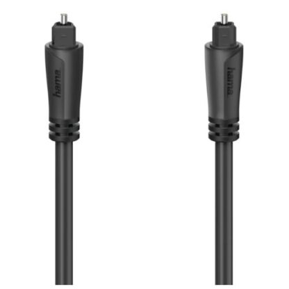 3107202466aa2a3798783 Hama Audio Optical Fibre Cable, ODT Plug (Toslink), 0.75 Metre - Black Antler