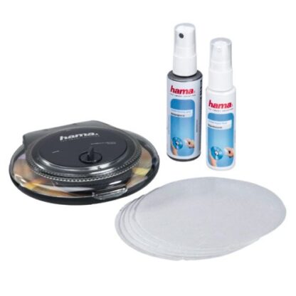 3107202466aa380714a3b Hama CD/DVD Repair & Cleaning Kit - Repair Paste, Cleaning Fluid, Polishing Pads, Shell with Soft Pad - Black Antler