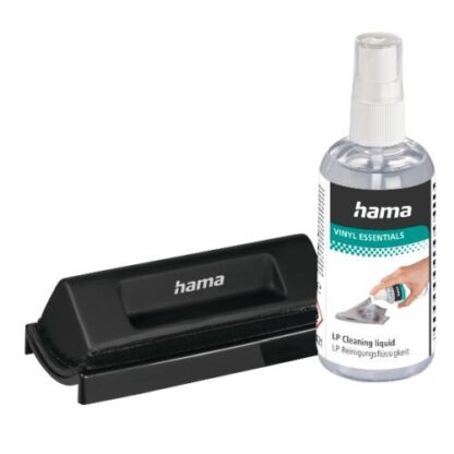 3107202466aa380a4a3b0 Hama Record Cleaning Kit - Antistatic Brush with 100ml Cleaning Fluid - Black Antler