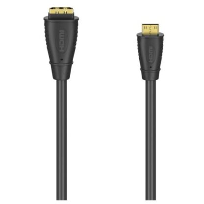 3107202466aa3c7725bf0 Hama HDMI Male to HDMI Type-C (Mini) Male Cable, Gold-Plated, 10cm - Black Antler