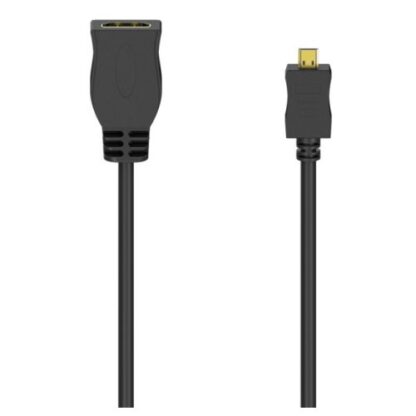 3107202466aa3c77e34ec Hama HDMI Type-D (Micro) Male to HDMI Female Cable, Gold-Plated, 10cm - Black Antler