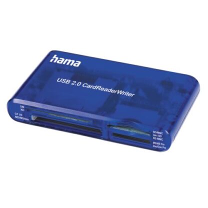 3107202466aa3d6737a52 Hama External 35-in-1 USB 2.0 Card Reader, Blue, USB Powered - Black Antler