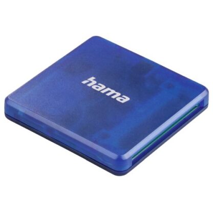 3107202466aa3d6a0f030 Hama External USB 2.0 Multi-Card Reader, SD/microSD/CF, Blue, USB Powered - Black Antler