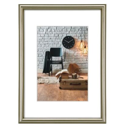 3107202466aa660050f7b Hama Sevilla Decor Plastic A4 Picture Frame, 15 x 20 cm Pictures, Wall Mount, Grey Matt - Black Antler