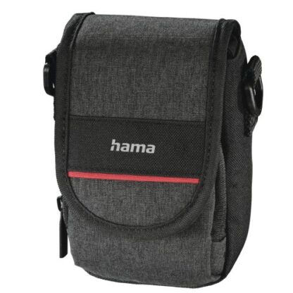 3107202466aa663ba35eb Hama Valletta 90P Compact Camera Case, Belt Loop, Shoulder Strap, Black, 7.5 x 5.2 x 13 cm Compartment - Black Antler