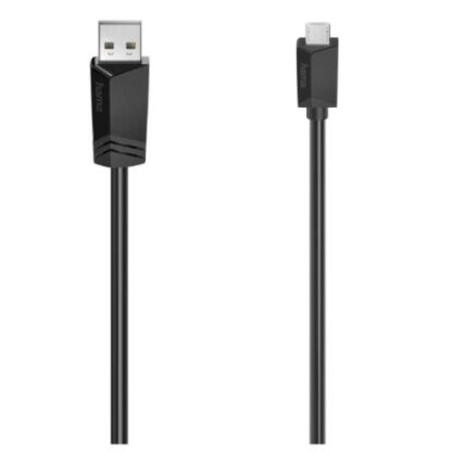 3107202466aa7b10596d6 Hama USB-A to Micro USB Cable, USB 2.0, 1.5 Metre, Black - Black Antler