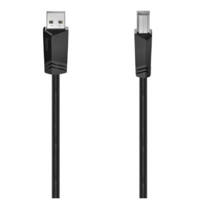 3107202466aa7b12bfd24 Hama USB-A to USB-B Cable, USB 2.0, 1.5 Metre, Black - Black Antler