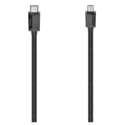 3107202466aa7b166a192 Hama USB-C Male to Micro USB Male, USB 2.0, 0.75 Metre, Black - Black Antler