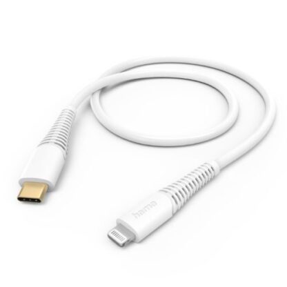 3107202466aa856aaa015 Hama Charging/Data USB-C to Lightning Cable, 480Mbps, 1.5 Metre, White - Black Antler