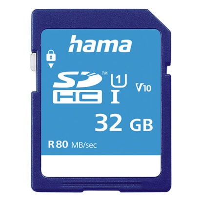 3107202466aab25c2ed2c Hama 32GB SDHC Card, UHS-I Class 10, 80MB/s - Black Antler