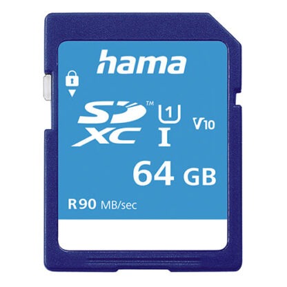 3107202466aab25d411f8 Hama 64GB SDXC Card, UHS-I Class 10, 90MB/s - Black Antler