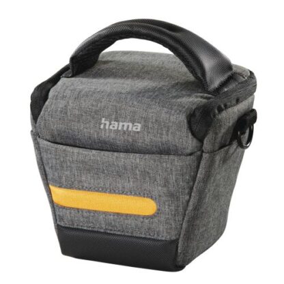 3107202466aac21123501 Hama Terra 100 Colt Camera Case, Belt Loop, Shoulder Strap, Grey, 13.5 x 9.5 x 12 cm Compartment - Black Antler