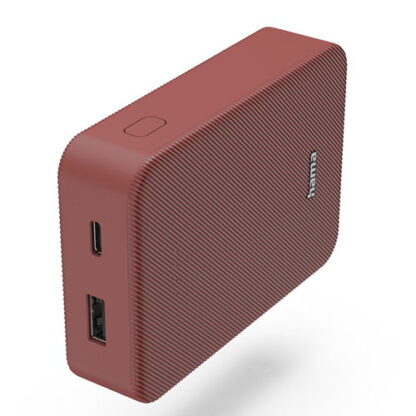 3107202466aac6100f72e Hama Colour 10 Red 10000mAh Fast Charge Powerbank, USB-A & USB-C, LED Capacity Indicator - Black Antler