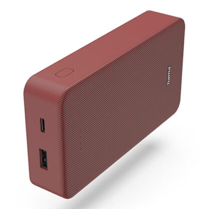 3107202466aac6557813b Hama Colour 20 Red 20000mAh Fast Charge Powerbank, USB-A & USB-C, LED Capacity Indicator - Black Antler