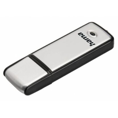 0108202466aad7e150d9a Hama Fancy 32GB USB 2.0 Memory Pen, Brushed Aluminium, Cap, Keyring, Black/Silver - Black Antler