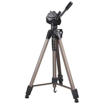 0108202466ab2e621014d Hama (Star 63) Camera Tripod, 3D Tilt Head, 166cm Max Height, 6.4mm Thread, Quick-Release Plate, Spirit Level, Bag - Black Antler