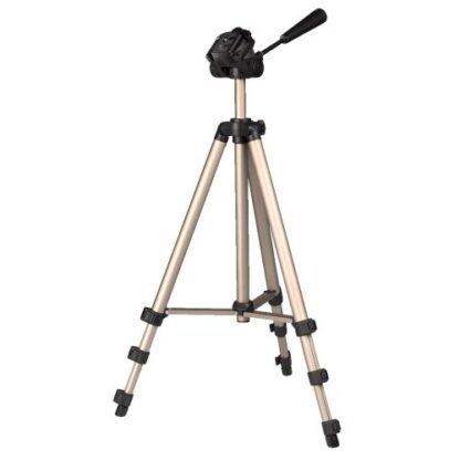 0108202466ab2e6337f44 Hama (Star 75) Camera Tripod, 3D Tilt Head, 125cm Max Height, 6.4mm Thread, Quick-Release Plate, Spirit Level, Bag - Black Antler