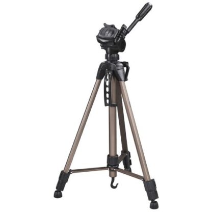 0108202466abe562edf81 Hama (Star 61) Camera Tripod, 3D Tilt Head, 153cm Max Height, 6.4mm Thread, Quick-Release Plate, Spirit Level, Bag - Black Antler