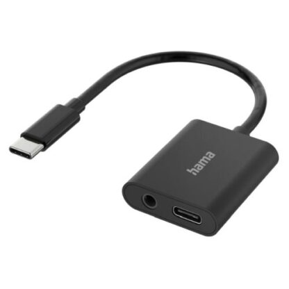 0108202466abf3795fcf4 Hama USB Type-C Male to 3.5mm Jack Female & USB-C Female Adapter - Black Antler