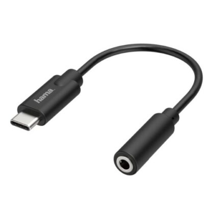 0108202466abf37a0fc24 Hama USB Type-C Male to 3.5mm Jack Female Adapter, Black - Black Antler