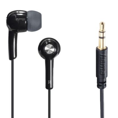 0208202466acbe082a737 Hama Gloss In-Ear Headphones, 3.5mm Jack, No Mic, Black - Black Antler